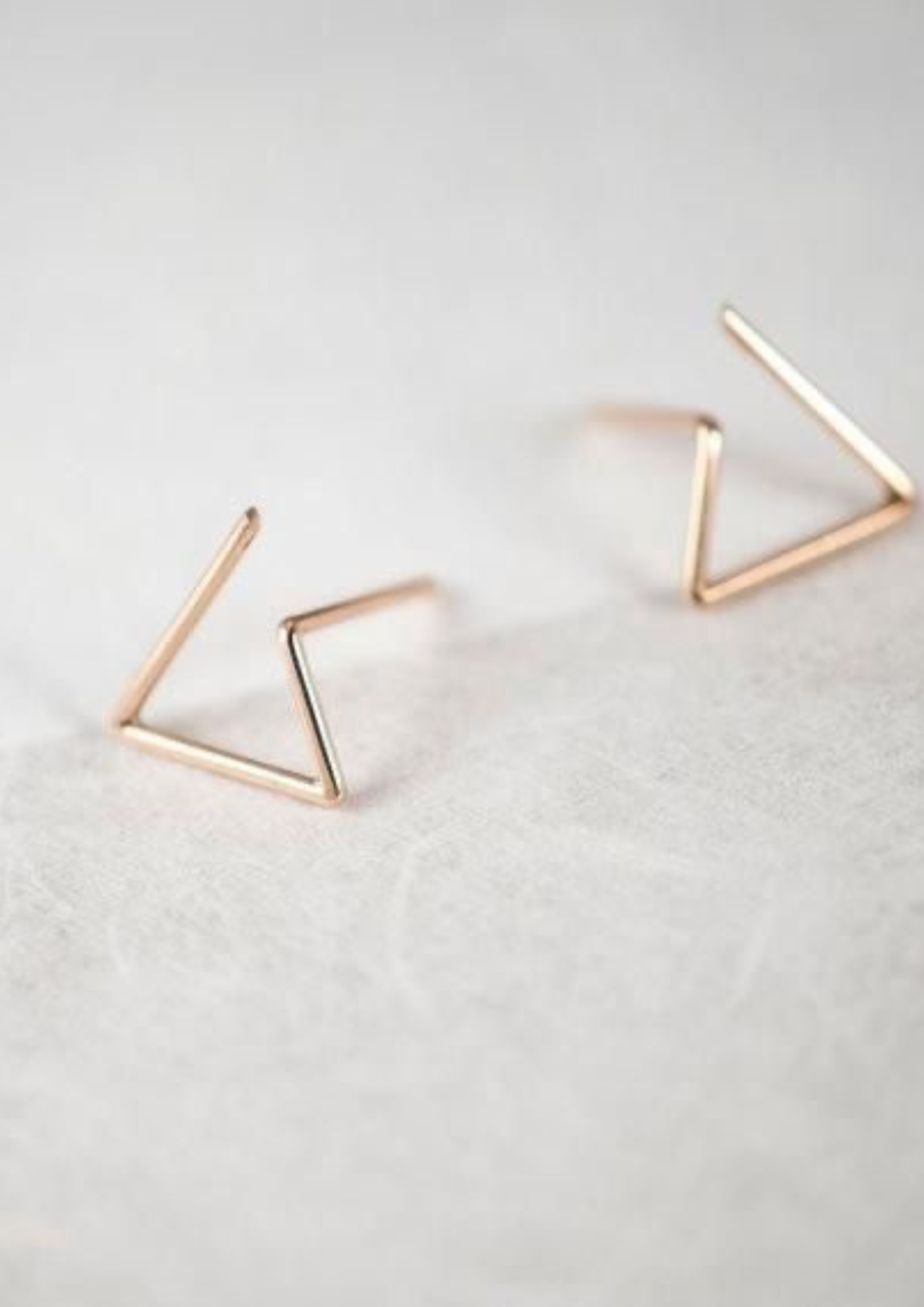 Gold Plated Triangle Earring