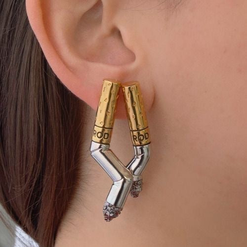 Gold Plated cigarette earring
