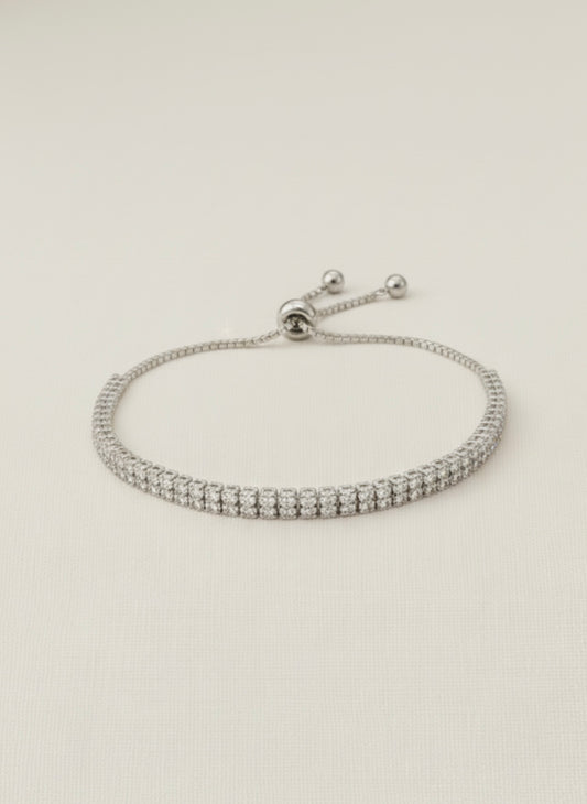 Adjustable Double Tennis Bracelet