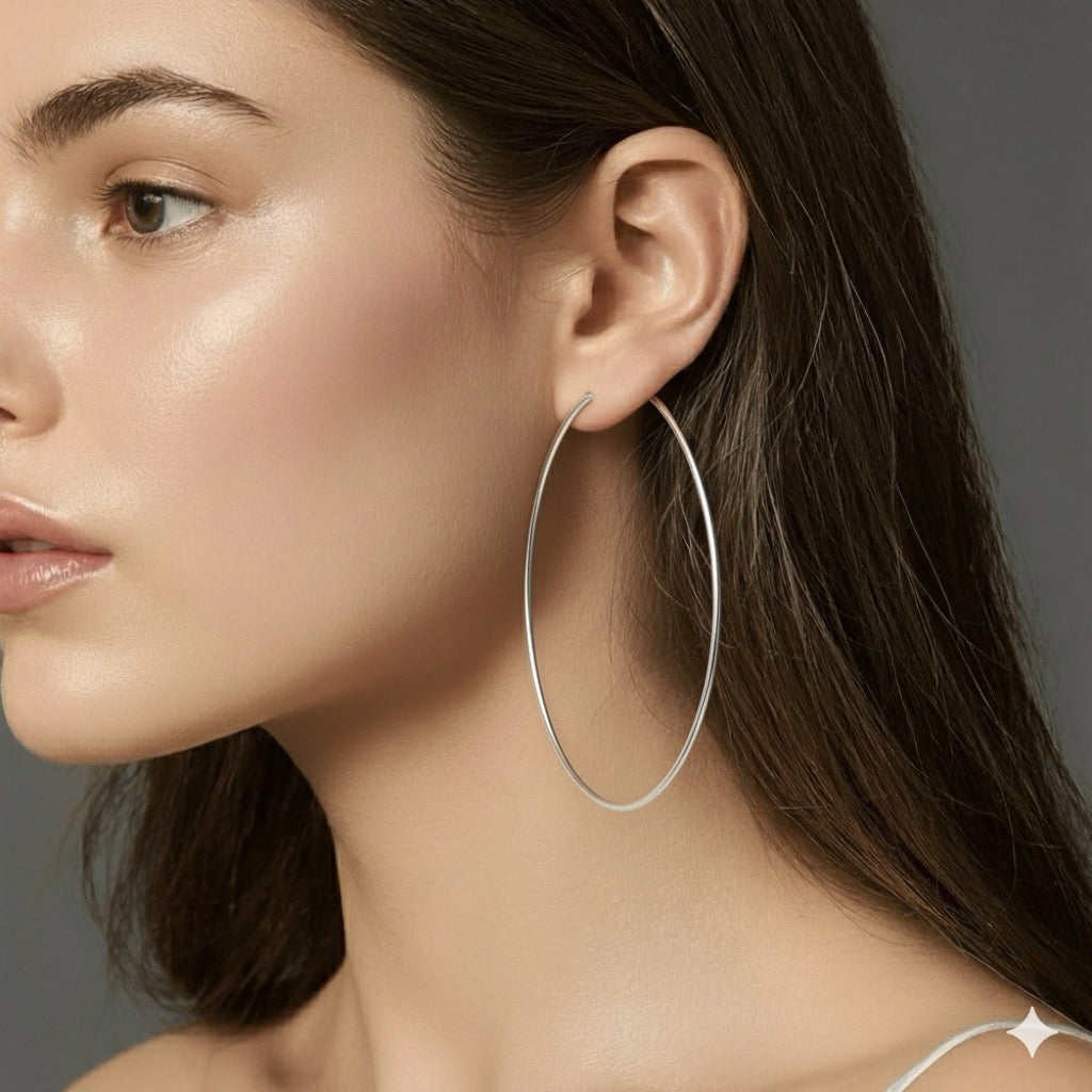 Silver Hoop Earrings